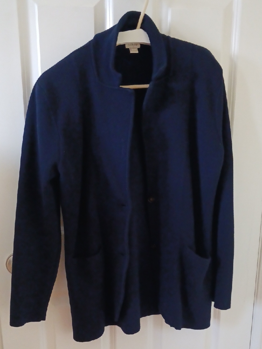 Navy Cardigan Blazer